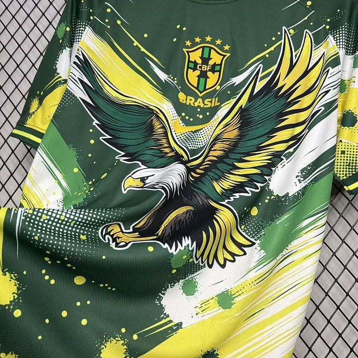 Maillot Brésil Concept Vert Jaune Aigle