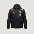 Brésil – Veste Coupe-Vent à Capuche – Noir & Jaune